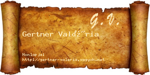 Gertner Valéria névjegykártya